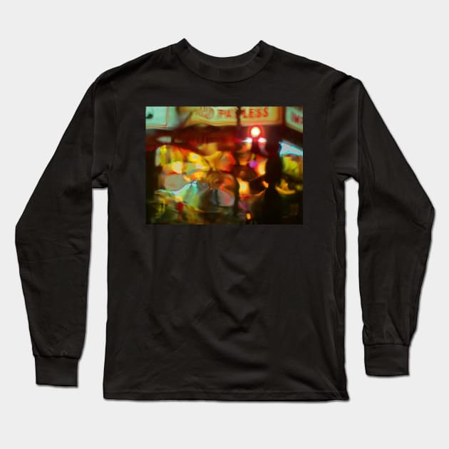 Rainy Storefront Chinatown Long Sleeve T-Shirt by daviddenny